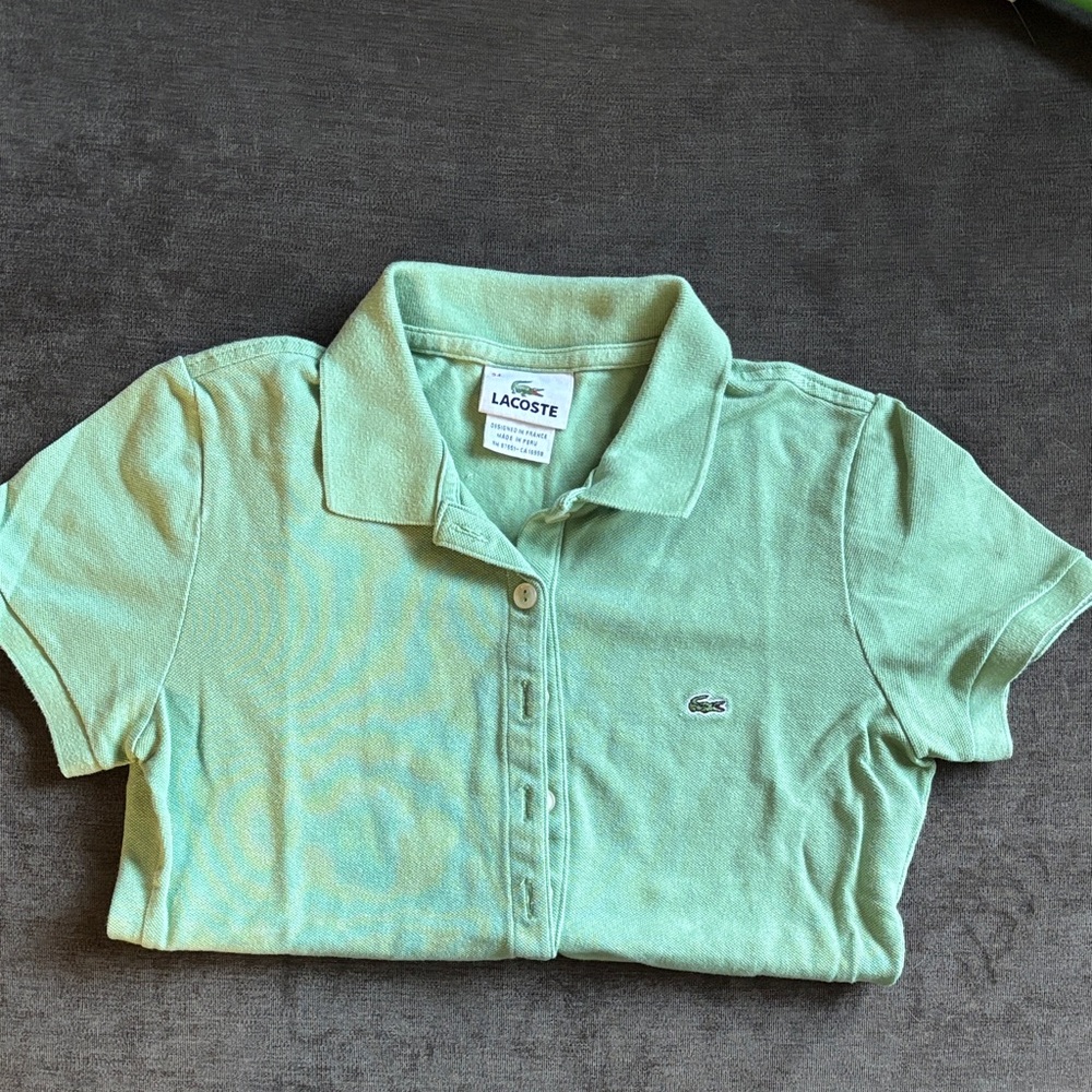 Lacoste Women's Light Green Polo Shirt